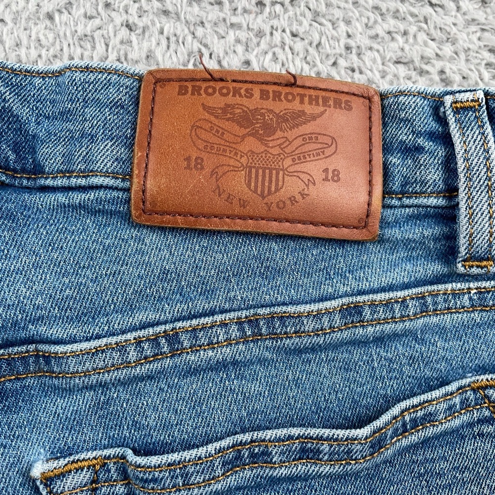Brooks Brothers Jeans Mens 32x34 Blue Slim Fit Medium Wash Denim Pants Casual - Picture 5 of 10